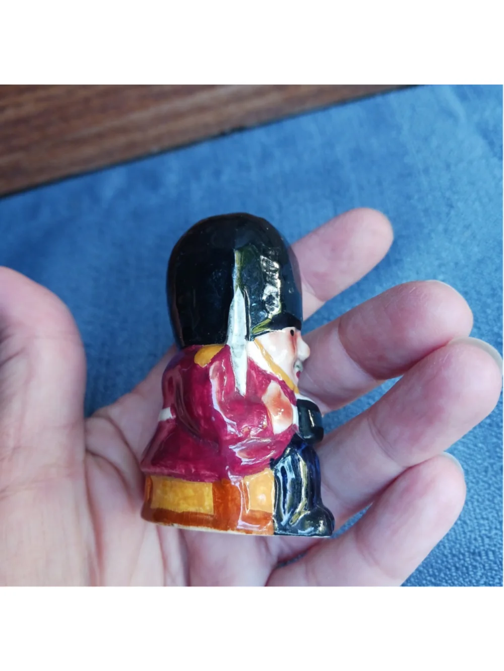 Vintage Shorter's England Ceramic Guardsman Salt Shaker 2.5 In